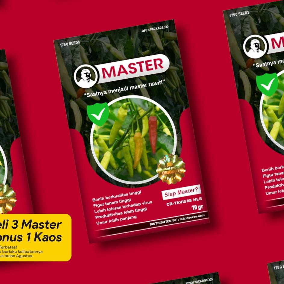 Special Price.. Benih Cabe Rawit - MASTER - 10 gr / bibit cabai lombok putih merah unggul kaliber