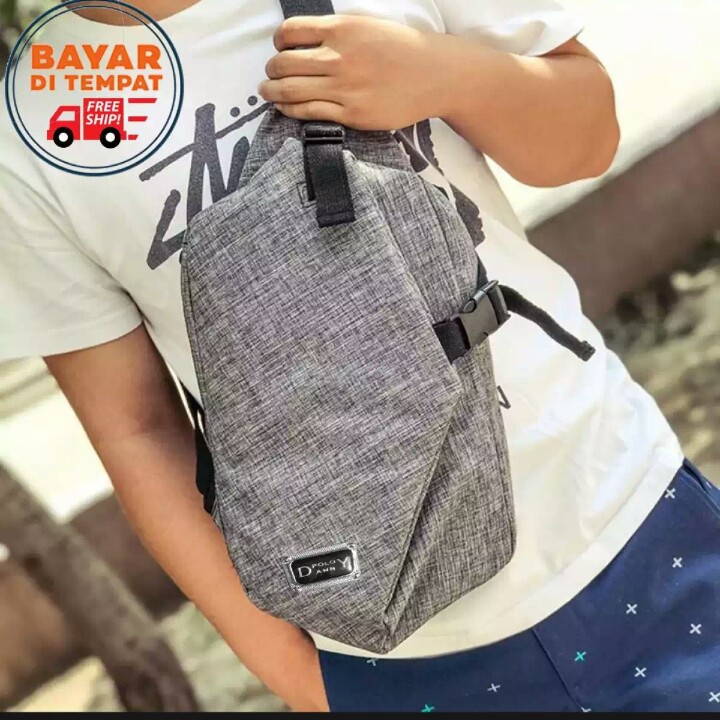 Tas Selempang Polo Danny Tas Fashion Pria Original - Grey