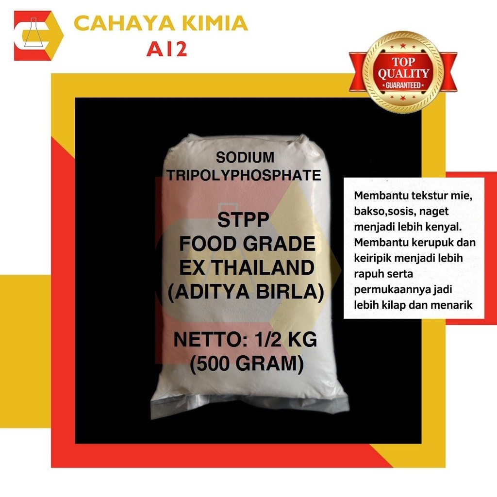 

STPP Food Grade ex. Thailand (Aditya Birla) 500 gram (1/2 kg)