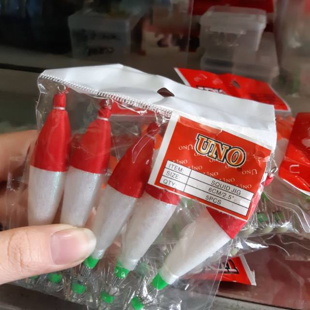 UMPAN SOTONG POLOS ATAU CUMI Merek UNO Malam hari / SQUID JIG UNO