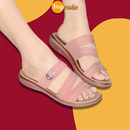 SANDAL WEDGES WANITA CASUAL SENDAL TERBARU SLOP SELOP CEWEK SANTAI MURAH KEKINIAN TALI WANITA TS03