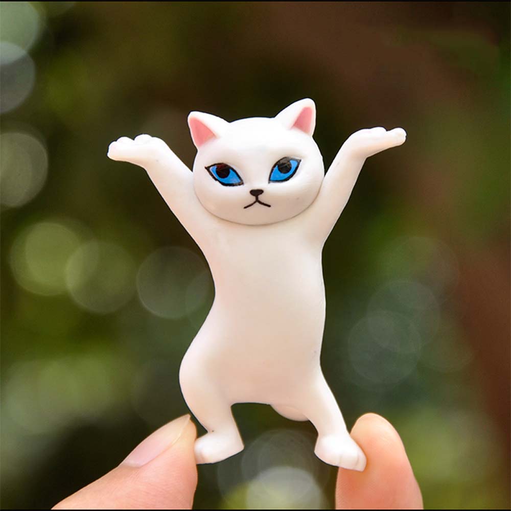 MXBEAUTY Cute Ornaments Children Figurines Miniatures Gift Funny Toys DIY Home Decor Cat Figure Small Statue