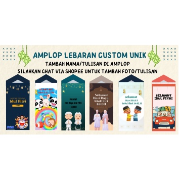 

AMPLOP LEBARAN | AMPLOP LEBARAN CUSTOM UNIK LUCU| AMPLOP KARAKTER LEBARAN | AMPLOP PREMIUM