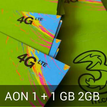 Distributor & Grosir Termurah Perdana Three - Tri - AON - 2GB - 3G 4G