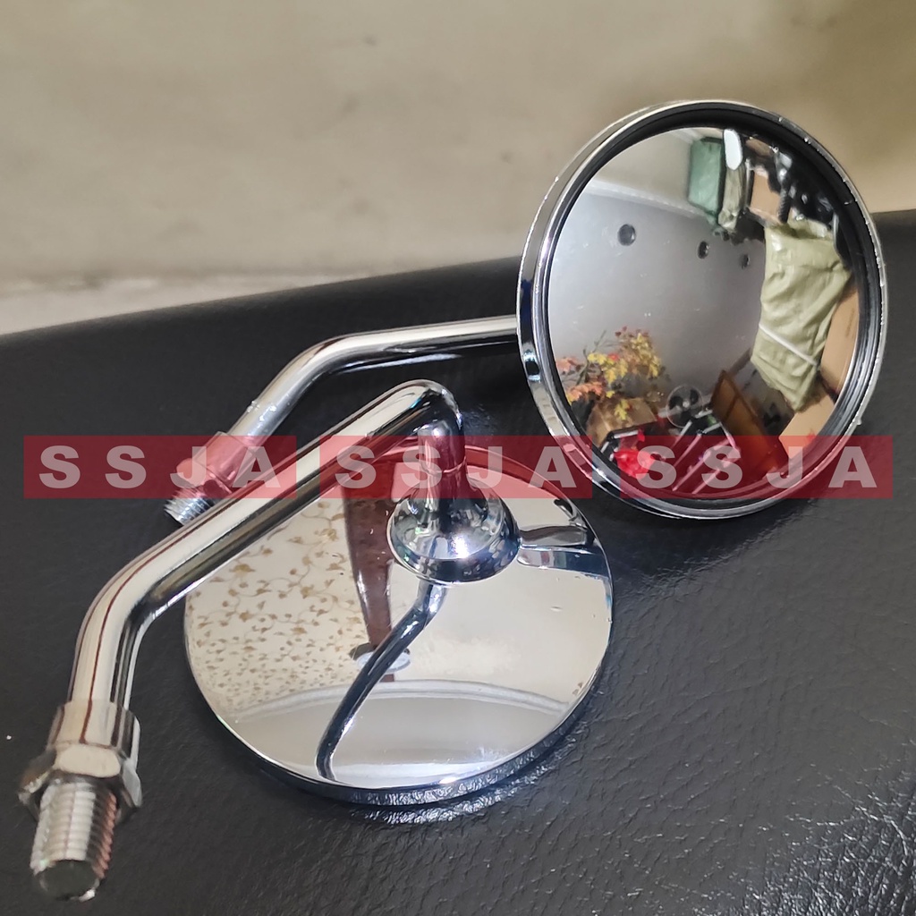 Spion Bulat Model Vespa Drat HONDA Tangkai Pendek