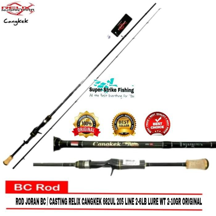 alat pancing mantul habis Rod/Joran Pancing Ul BC/Bait Casting Relix Nusantara Cangkek 205 2-6lb