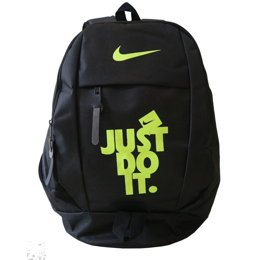 Tas Ransel Punggung Olahraga Sporty Sekolah Kuliah Nike Just Do It List Hijau Backpack Murah Kekinian