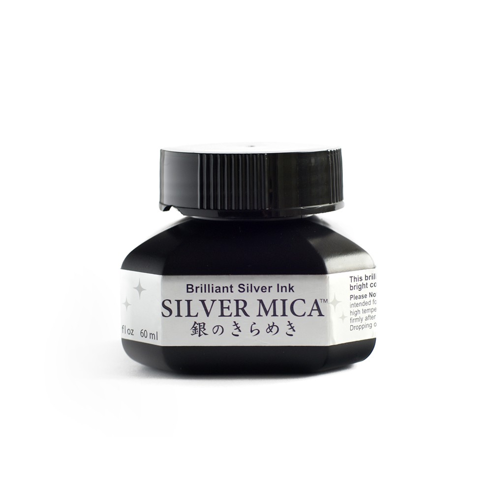 Kuretake Brilliant Silver Ink - Silver Mica 60ml