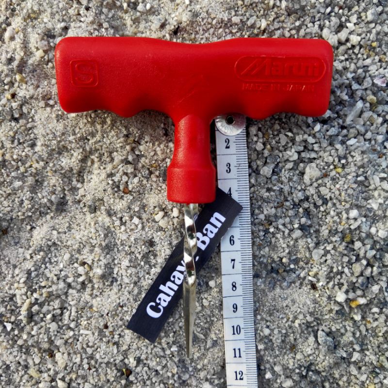 Alat tambal ban Maruni ulir tusuk gagang merah