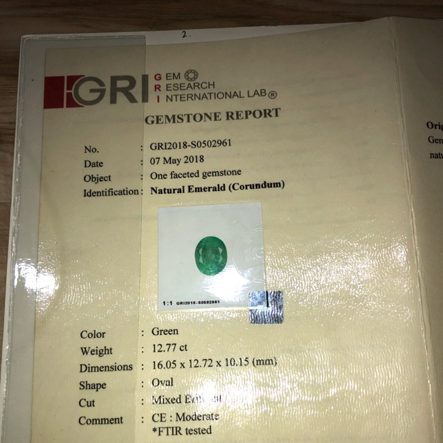 Natural emerald(corundum)jamrud