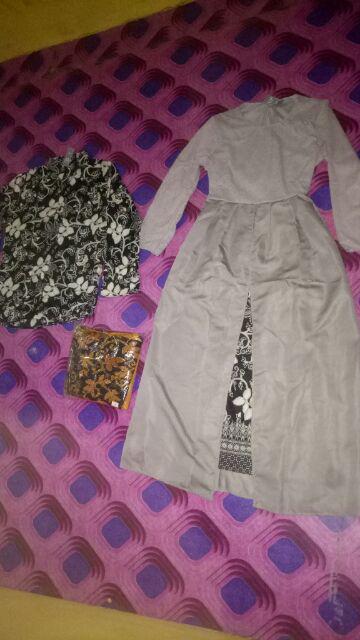 Set Cp Sarwendah Faridah Couple Devita Gamis Brukat Batik 8 Warna