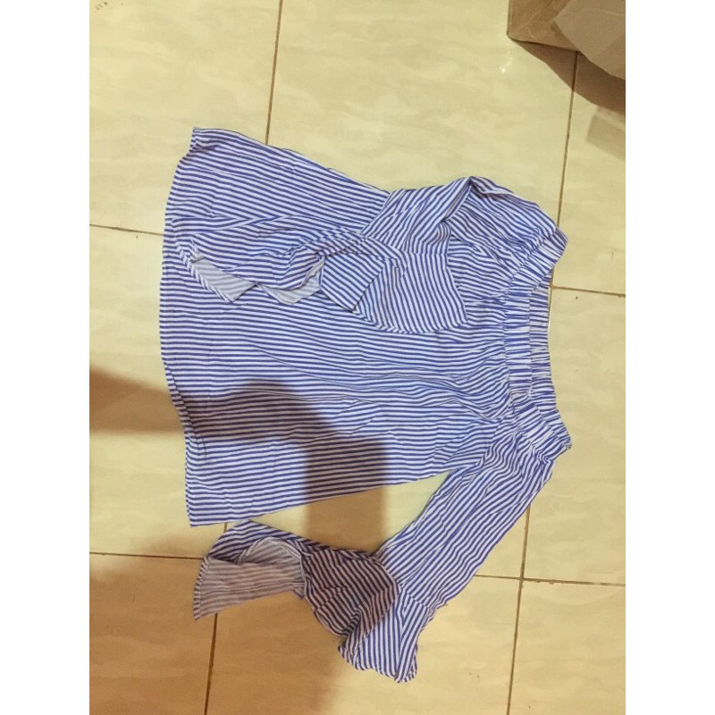 atasan stripe bisa jadi sabrina