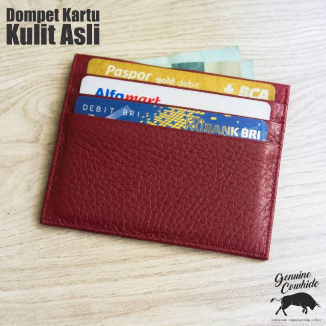 Card Holder 100% Kulit Asli - Dompet Kartu 100% Kulit Asli