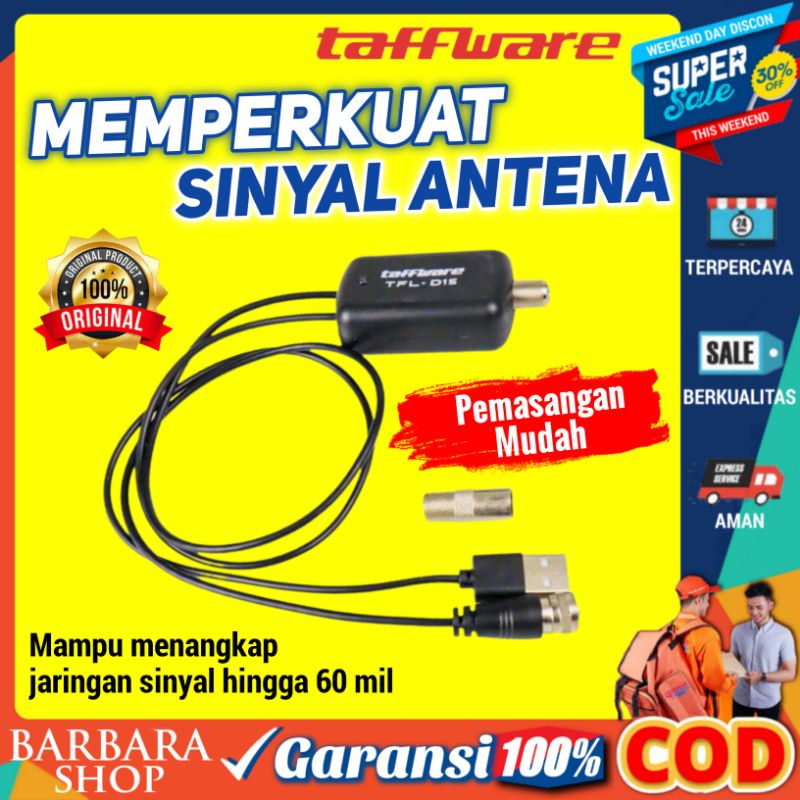 Penguat Sinyal TV Digital Taffware Original 100% Asli Antenna TV Amplifier Signal Booster HD Penjernih TV USB DVB-T2