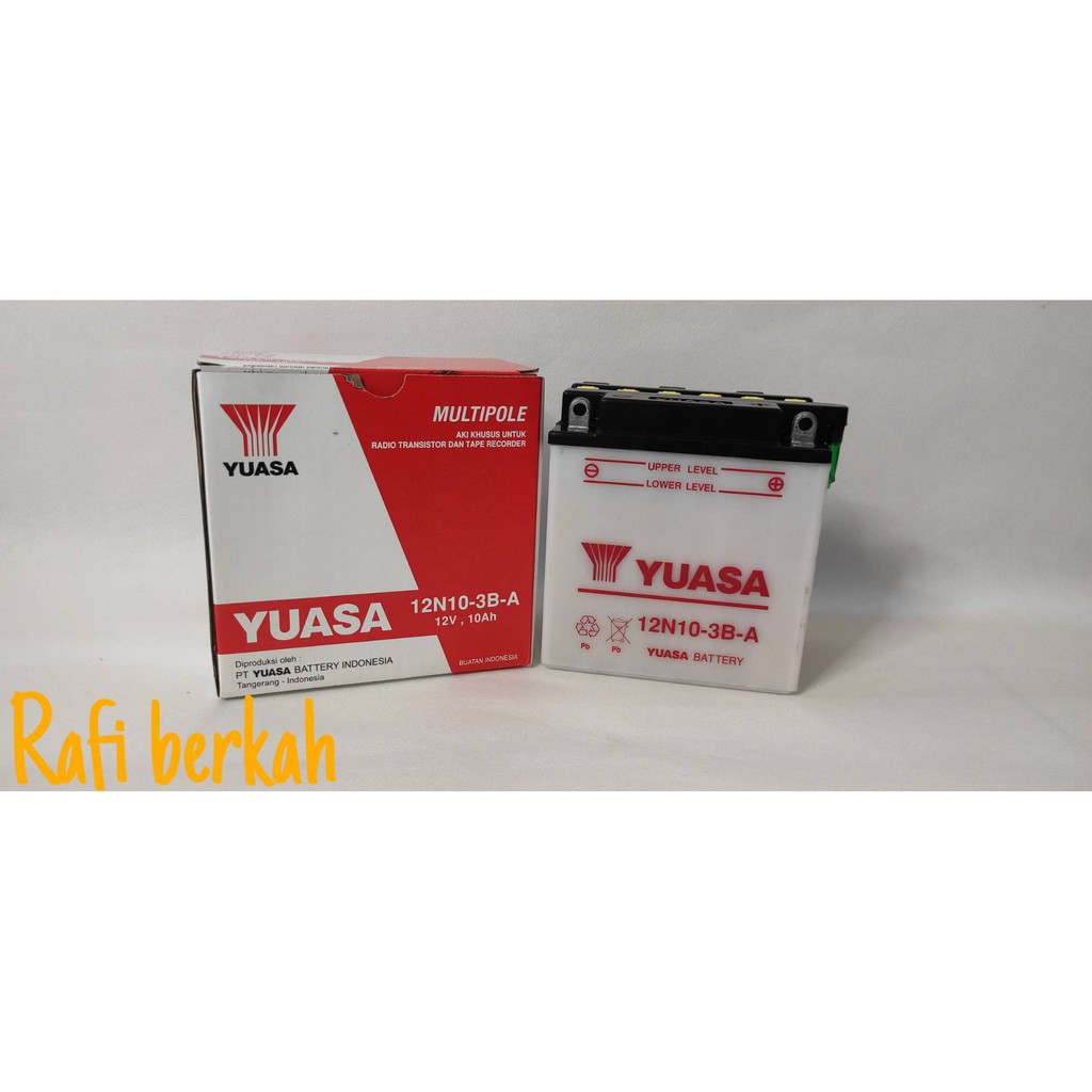Yuasa Aki Basah Motor 12V 12N10-3B A Aki Yuasa Multipole 12N10-3B-A