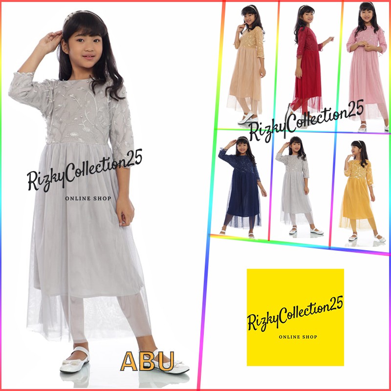 [REALPICT-BISA COD] KEBAYA DRESS ANAK TERMURAH/ DRESS BROKAT TILE ANAK PEREMPUAN/ DRESS ANAK TERBARU