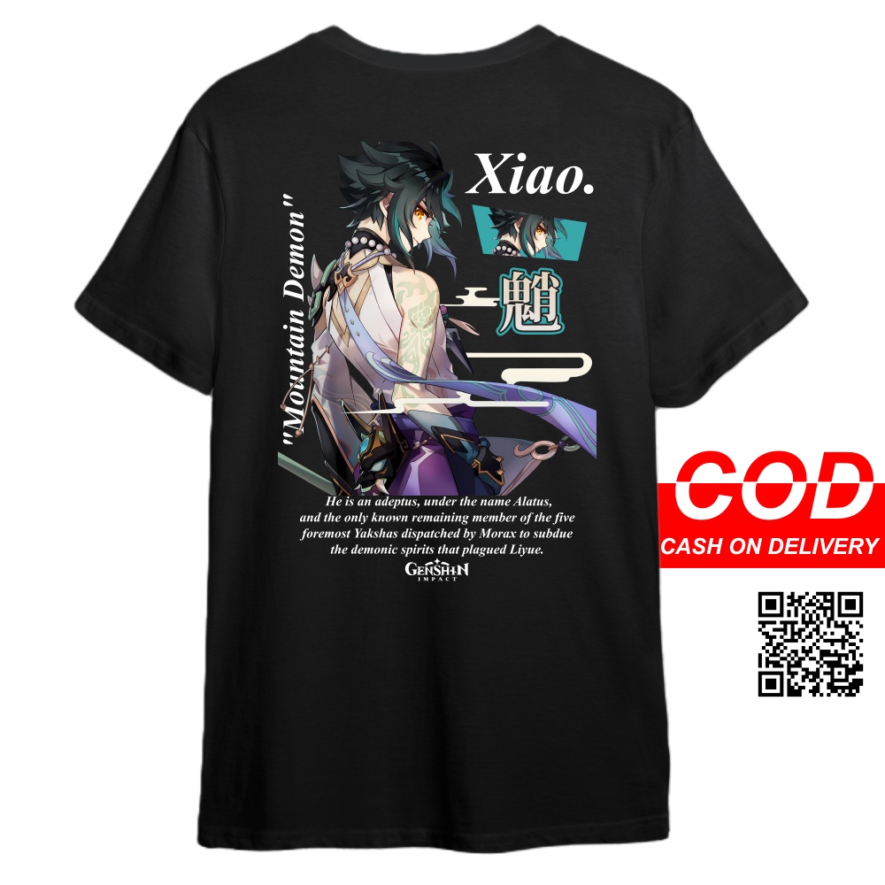 KAOS XIAO GENSHIN IMPACT - KAOS DISTRO PRIA & WANITA KAOS ANIME & GAME GENSHIN IMPACT XIAO ADAPTUS