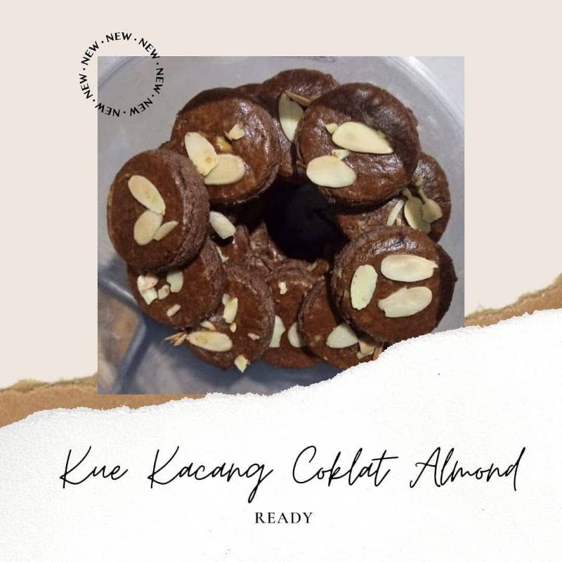 

Kue kacang Jember variasi coklat almond