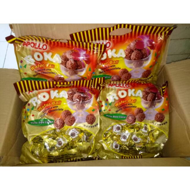 

Roka Waffer Ball (rasa coklat)