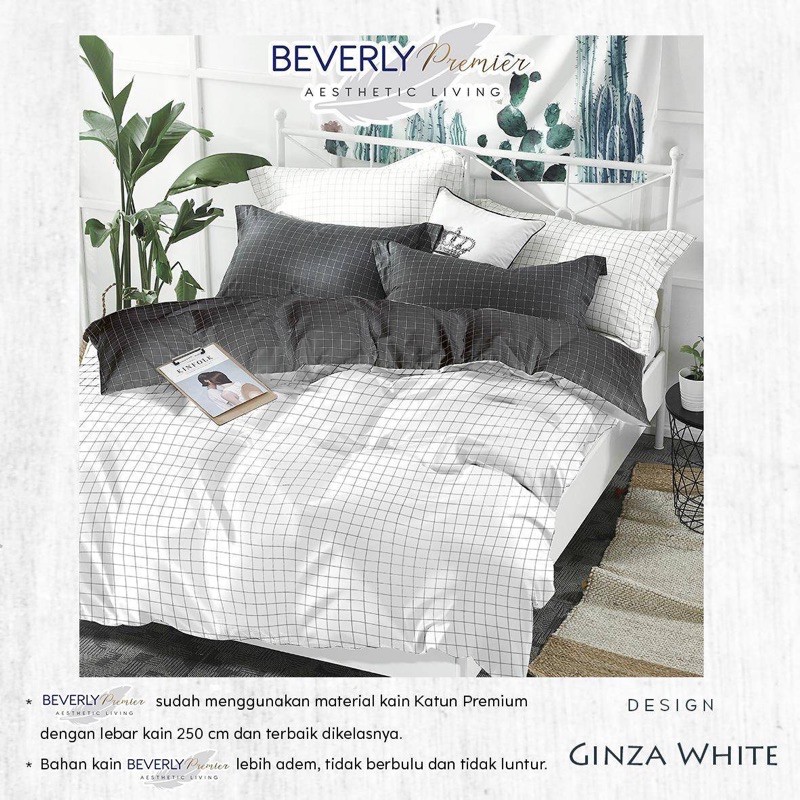 Seprai Sprei kotak kotak monokrom minimalis estetik cowok Hitam putih Abu Khaki Katun Lokal Ukuran