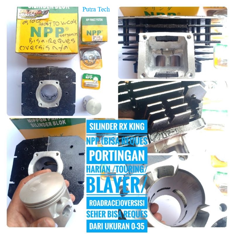 PUTRA TECH Cylinder Block Blok Seher Boring Rx king Rxking Rxk Yp2 Npp Porting Blayer Porting Cylind
