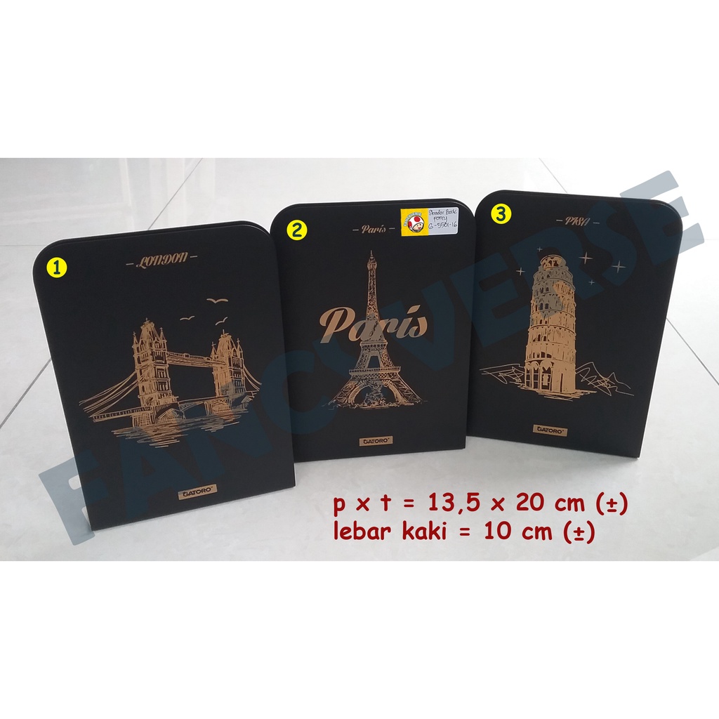 

Book End Vintage G-5501-16 / Pembatas Buku Penyangga Buku Penahan Buku