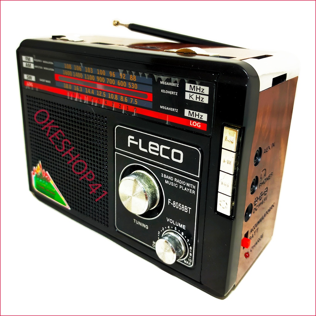 Radio FLECO F-8058 USB SD MP3 AM-FM Portable Radio