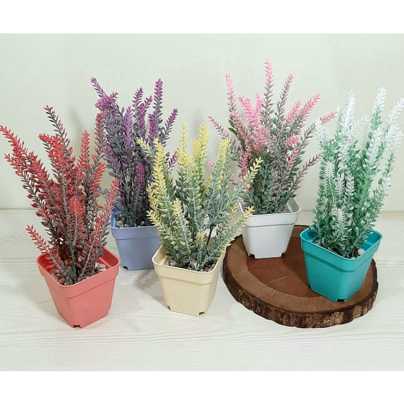 Tanaman Hias Lavender / Lavender Artificial / Lavender Palsu / Lavender Plastik / Lavender imitasi