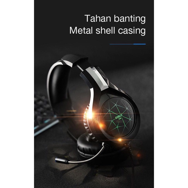 Hf Earphone Headset Gaming ROBOT RH-G10 LED Colour Original Wook