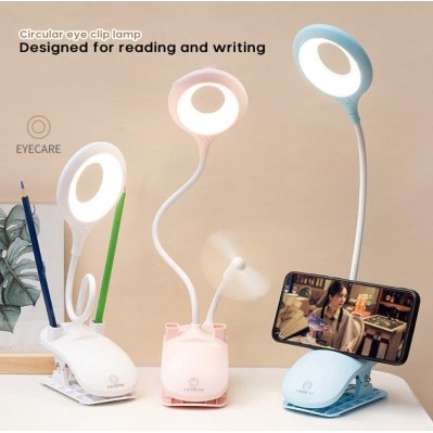 Yage Yage Lampu Meja Belajar LED Clip Circle Design