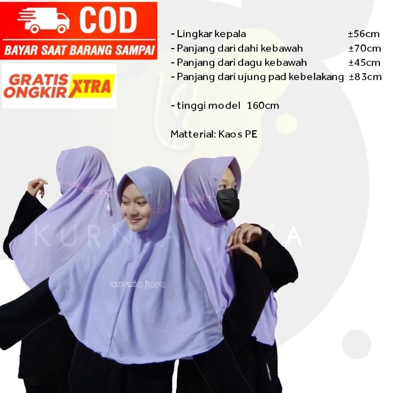 JILBAB INSTAN SEKOLAH SMA (XL) / JILBAB SERUT SEKOLAH