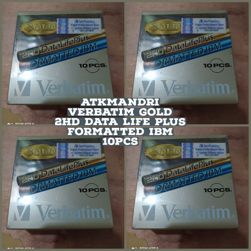 VERBATIM DISKET 2HD DATA LIFE PLUS FORMATTED IBM ORIGINAL