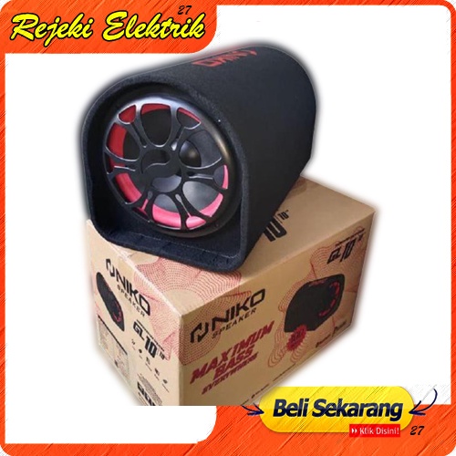 Speaker Bluetooth NIKO GL10 Subwoofer Car Speaker 10 inch 100 Watt - Speaker Tabung