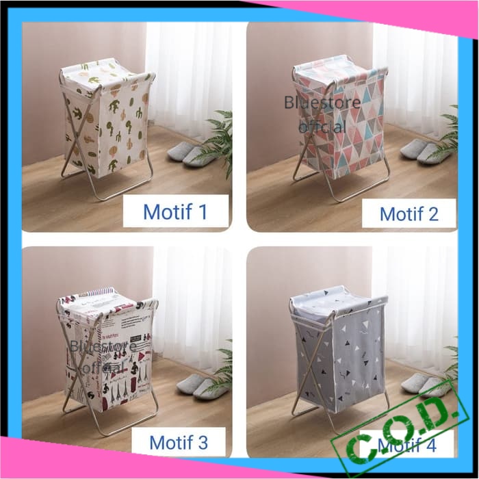 Keranjang Baju Kotor Lipat Jumbo Besar Murah Karakter Laundry Bag Storage Box Organizer Lemari Pakai