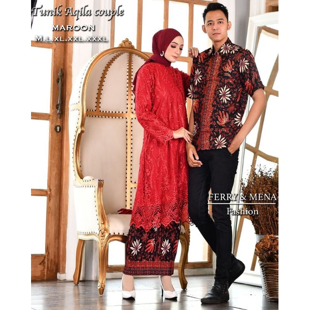 couple kebaya tunik modern//couple tunangan//fashion wanita