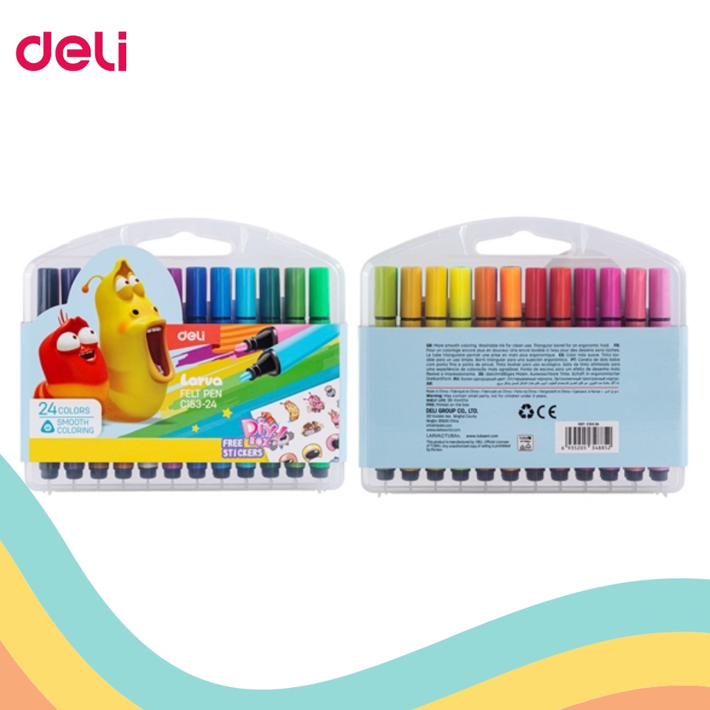

FELT PEN DELI 24 WARNA CC-153 LARVA (1 SET)