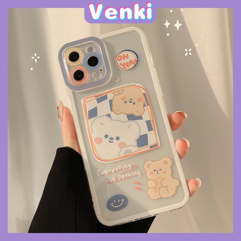 iPhone Case Silicone Soft Case Clear Case Square Edge Angel Eye Cat Eye Pupil Eye Full Cover Camera Protection Shockproof Case Bear Cartoon Cute Style For iPhone 13 Pro Max iPhone 12 Pro Max iPhone 11 Pro Max iPhone 7 Plus iPhone XR XS MAX 12 XS pro XR