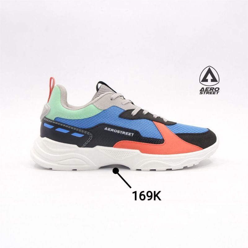 Sepatu Aerostreet Riku Series Biru Orange Size 41
