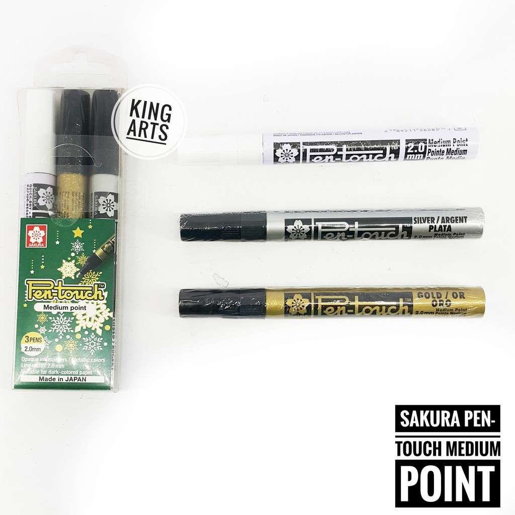 

Sakura Pen-Touch Medium Point Set 3