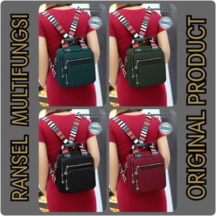 SALE Tas Ransel Wanita Original LANCE MANDY 7101 Import - Tas Wanita 3 Fungsi - ransel wanita - backpack wanita - tas wanita - tas cewek - tas multifungsi wanita - tas selempang wanita - tas jinjing wanita - sling bag - totebag wanita - tas hp wanita