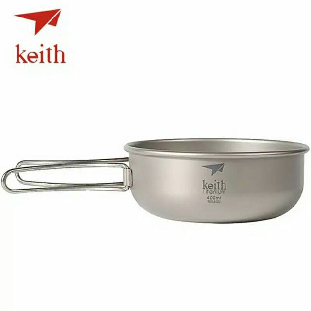 Keith titanium Ti5324 bowl 400ml mangkuk portable handle ultralight camping outdoor