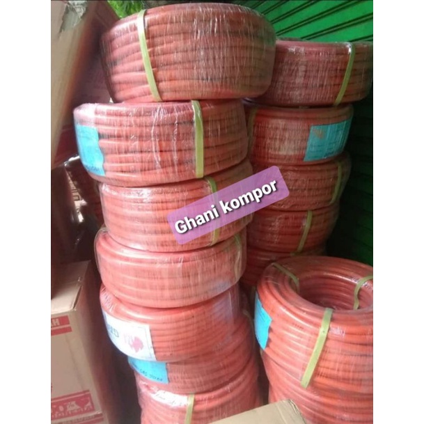 100 % Selang gas Lpg 10mm ORIGINAL Sni - Selang kompor gas lpg  1 Roll 50meter