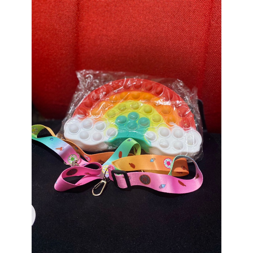 tas anak anak pop it rainbow