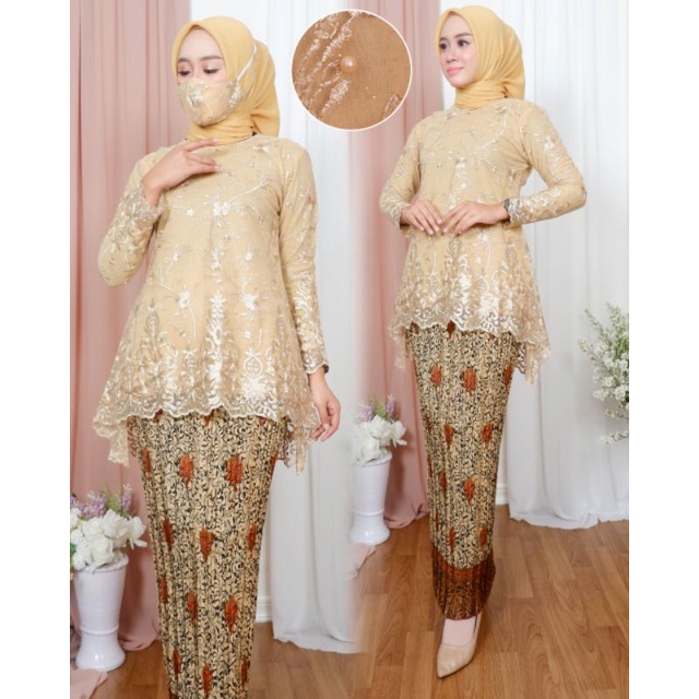 Setelan Kebaya Tulle Mikha / Kebaya Wisuda / Kebaya Modern / Kebaya Mikha Rinjani