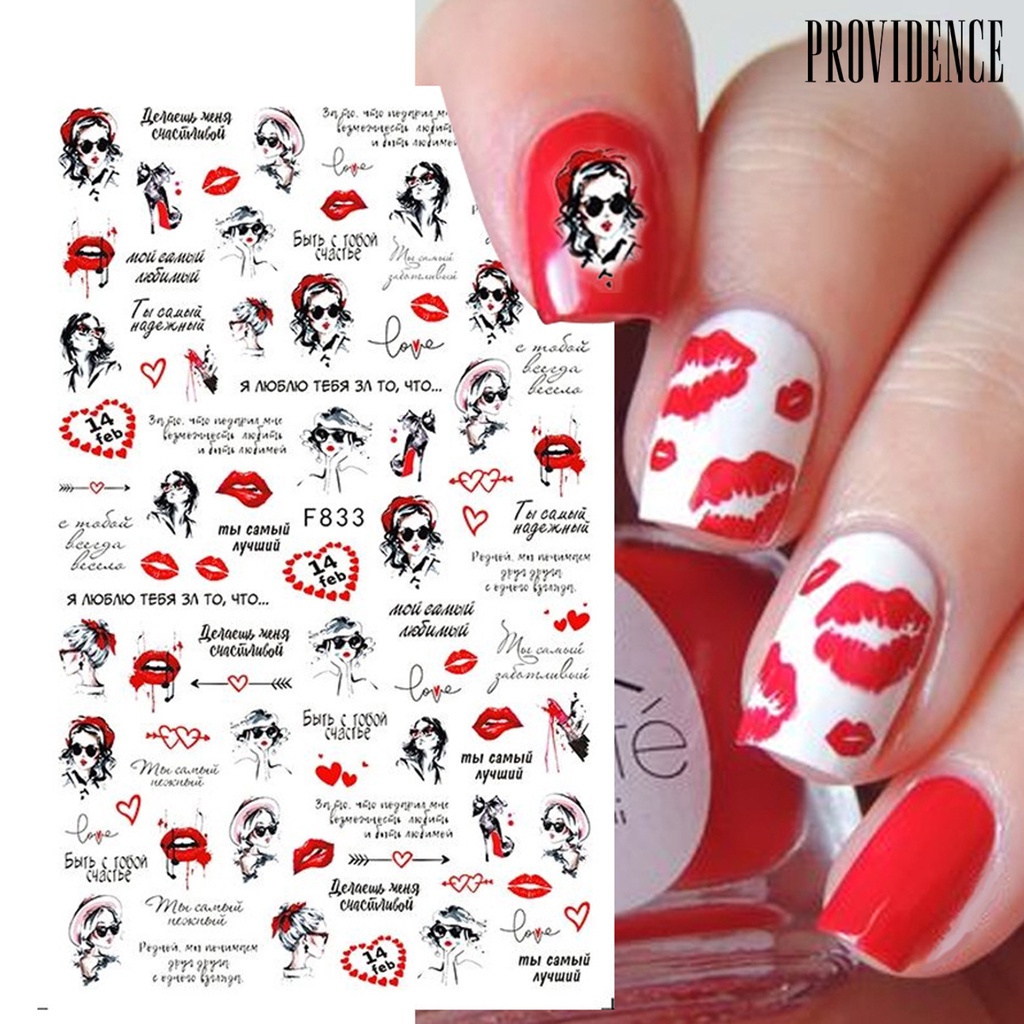 Providence Stiker Kuku 3d Ultra Tipis Motif Macan Untuk Nail Art / Manicure