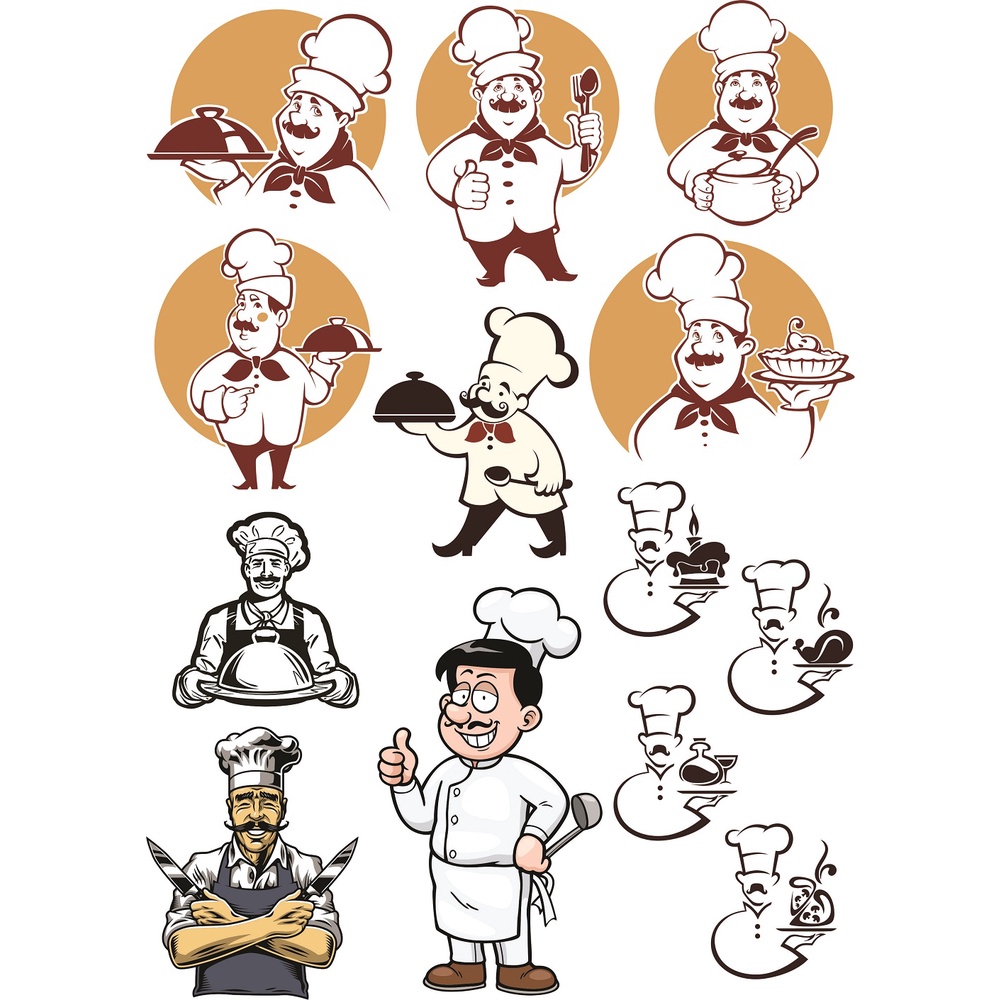 Chef Cook Logo Vector - Coreldraw