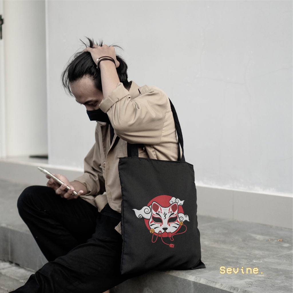 Sevine Totebag Tas Wanita Tote Bag Resleting Black Series Hitam - NPN3