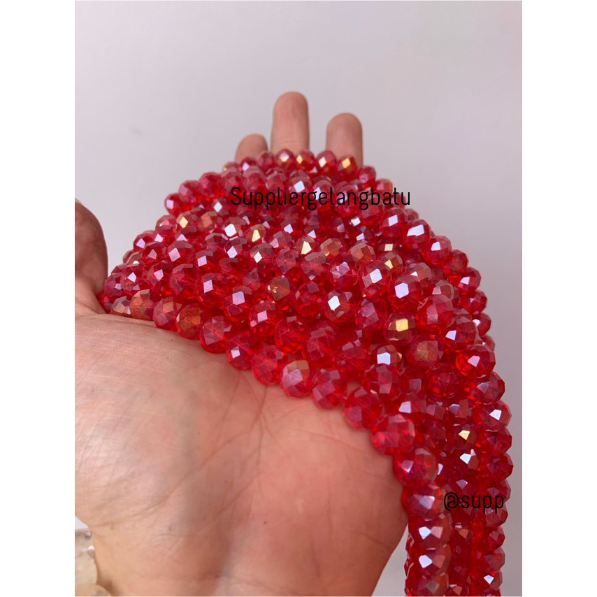 Crystal Ceko 10mm RED QUARTZ merah bahan souvenir kado perhiasan craft