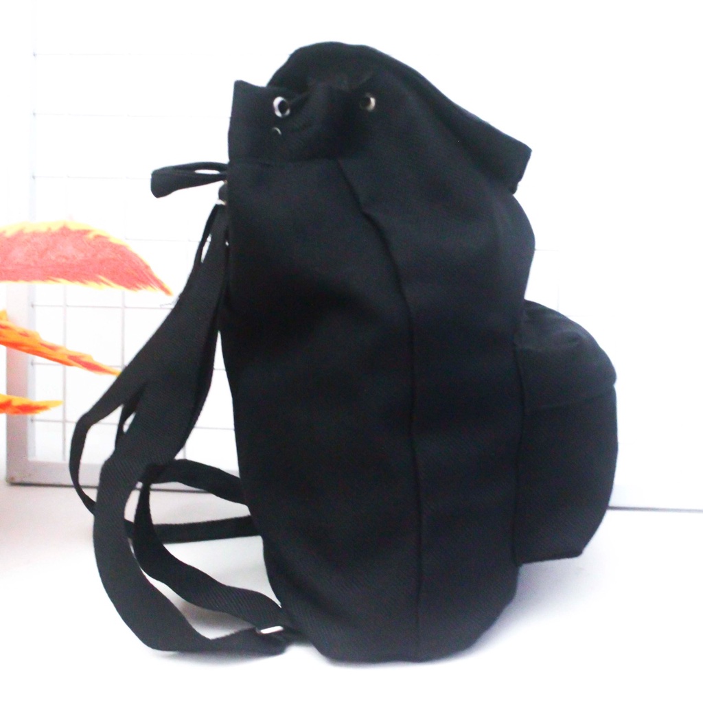 (TGS OLSHOP) -&gt; Tas Ransel Fashion Serut Wanita Kerja Kanvas Polos Murah