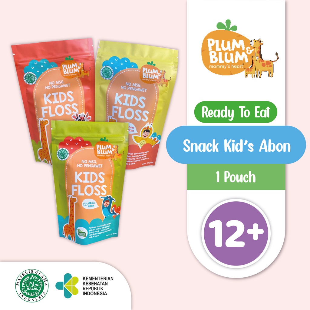 

Plum & Blum Abon Bayi Anak - Kids Floss Abon Sapi Abon Ayam Abon Tuna No MSG - 60 gram